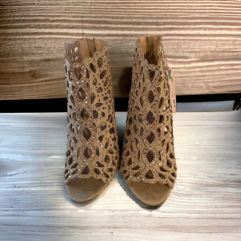 Zigi Soho Darlah Cage Peep Toe Heels - Cinnamon Color Size‎ 7